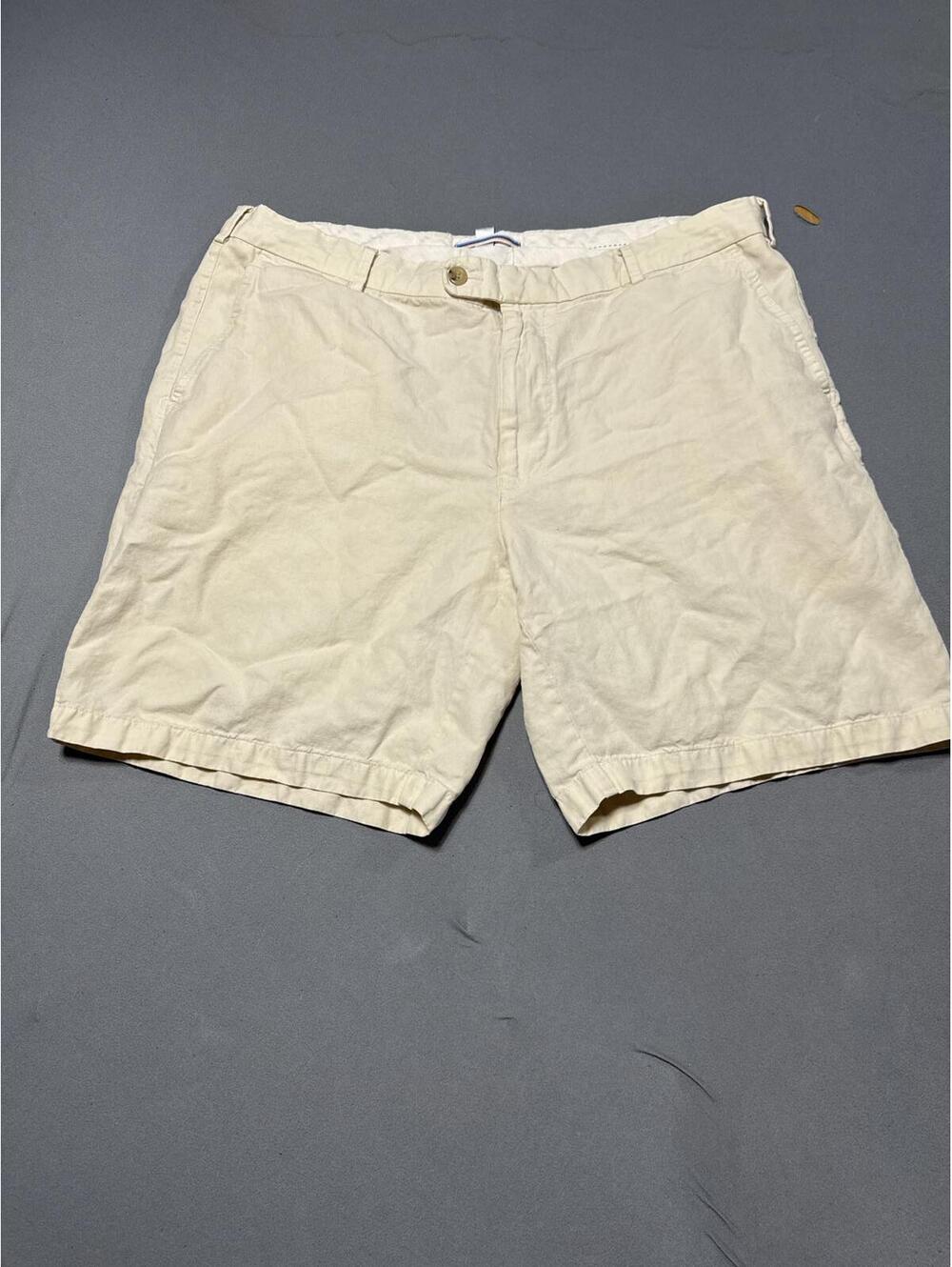 Peter Millar Mens Shorts 38 Ivory Linen Silk Cotton Seaside Lightweight Golf